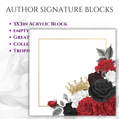 3"x3" Author Signature Block (#9 Crown-Flowers)