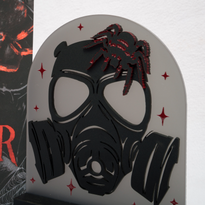 Officially Licensed Malachi Vize Gas Mask Bookshelf Signs