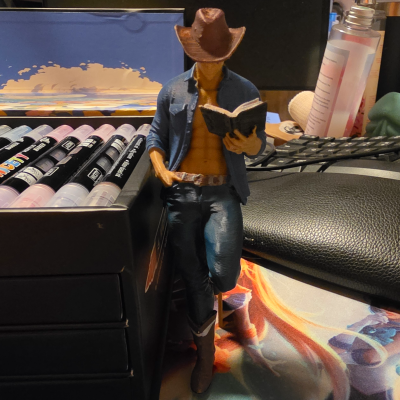 Cowboy book shelf figure