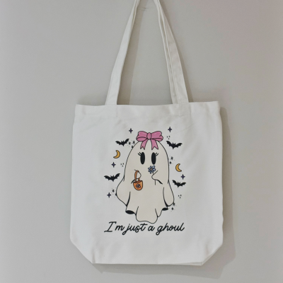 I'm Just A Ghoul Library Tote Bag