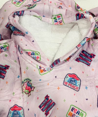 Monster F*cker Wearable Blanket - Cozy Sherpa-Lined Reading Companion