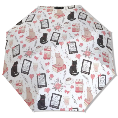 Love cats and kindles bookish umbrella
