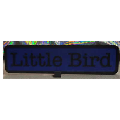 Little Bird Bookshelf Sign (The Devil's Wrath)