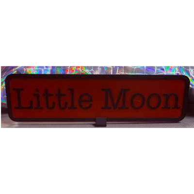 Little Moon Bookshelf Sign (Arrow)