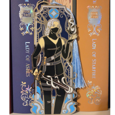 Scarlett Metal and Enamel Bookmark