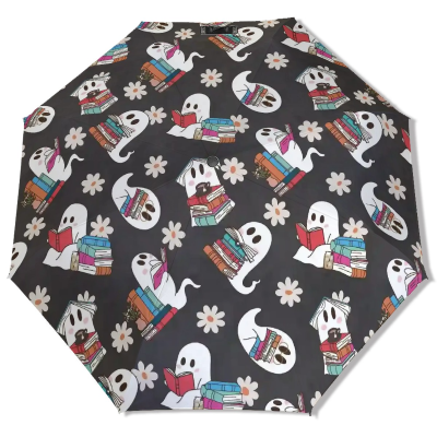 Booooks ghosts bookish umbrella
