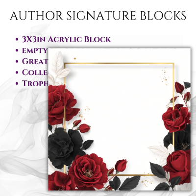 3"x3" Author Signature Block (#5 Flowers)