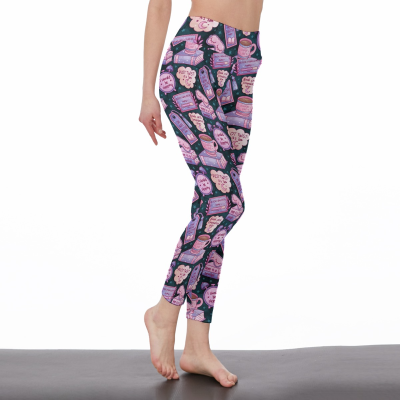 3am reading club dark bookish high waisted leggings