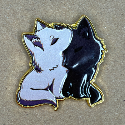 Cuddling Wolf Duo Pin