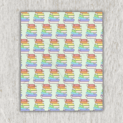 Pastel Pride Book Stack Blanket