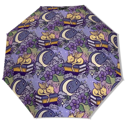 Sleeping gold Book dragon bookish umbrella