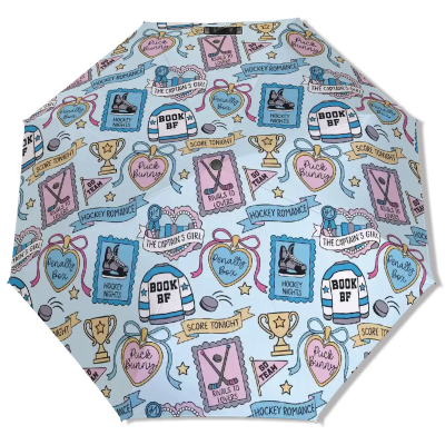 Hockey romance stamps bookish umbrella