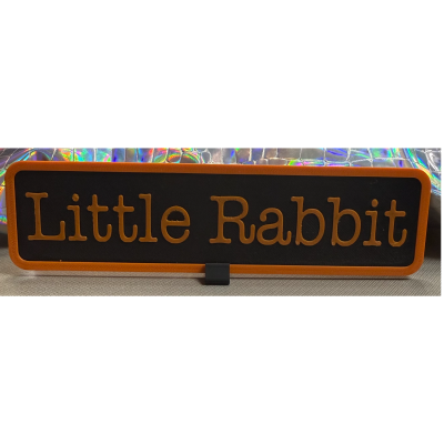 Little Rabbit Bookshelf Sign (The Devil's Hunt)