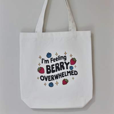 I'm Feeling Berry Overwhelmed Library Tote Bag