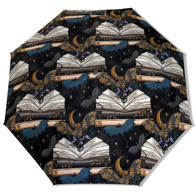 Book dragons at night bookish umbrella