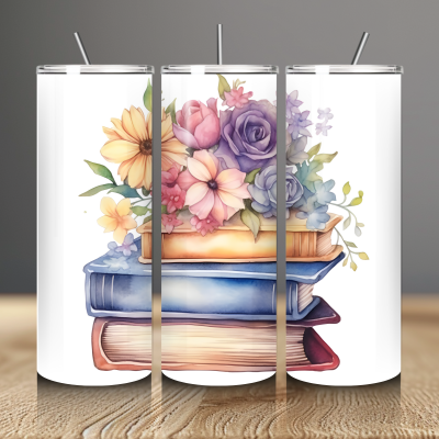 books and flower