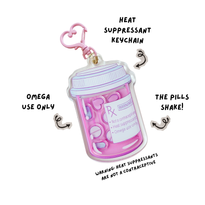 Acrylic Heat Suppressant Shaker Keychain