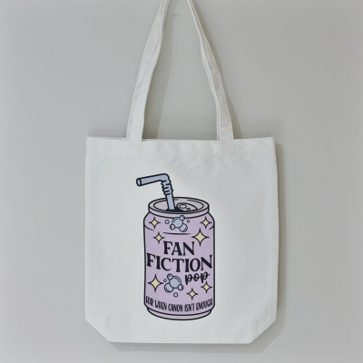 Fan Fiction Fizzy Drink Library Tote Bag