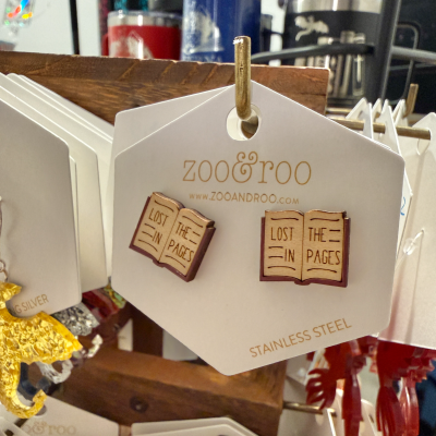 Lost in the Pages Book Stud Earrings