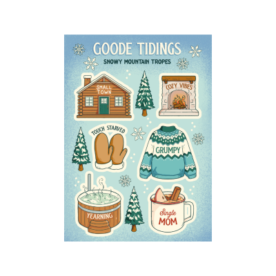 Goode Tidings trope sticker sheet
