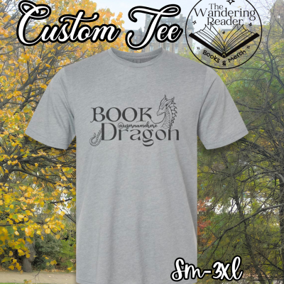 Book Dragon CUSTOM USERNAME tee - grey