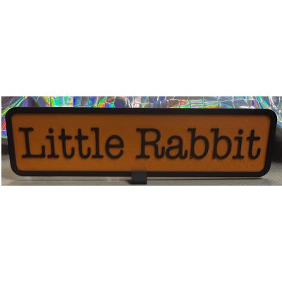 Little Rabbit Bookshelf Sign (The Devil's Hunt)