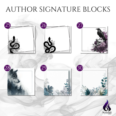 3"x3" Author Signature Block (#26 Snake)