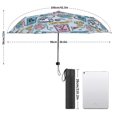 Hockey romance stamps bookish umbrella