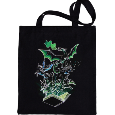 Book of Fantasy Embroidered Bag