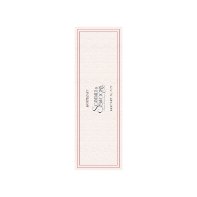 Swoons Fest Dance Card Bookmark