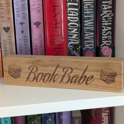 Book Babe Wooden Bookshelf Sign
