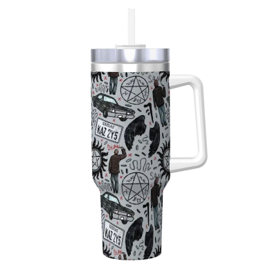 40 oz travel mug supernatural kansas crayons