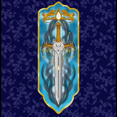 Dire Sword Gold Foil Bookmark
