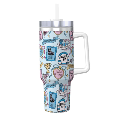 40 oz travel mug Hockey romance stamps