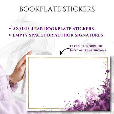 Bookplate Sticker 2"x3"  (#30 Purple Paint)