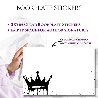 Bookplate Sticker 2"x3"  (#12 Crown)