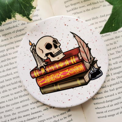 Dark Academia Ceramic Coaster