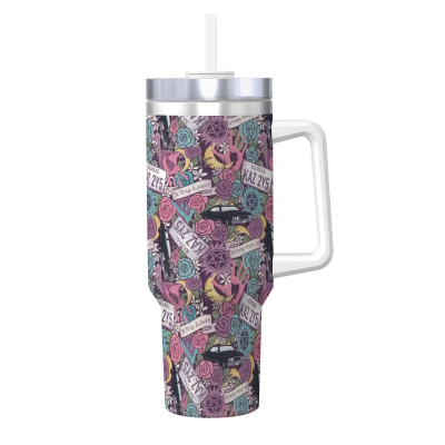 40 oz travel mug floral supernatural kansas