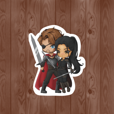 Terena & Daris - Chibi sticker