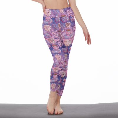 3am reading club ombre bookish high waisted leggings