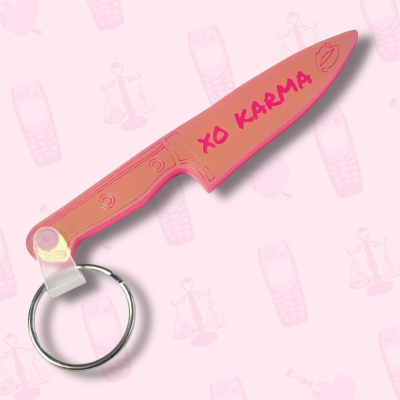 XO Karma Acrylic Knife Keychain