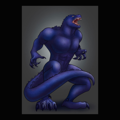 SFW Scaled Justice Trading Card Character Art by Lemonade Doodles - 5x7" Print