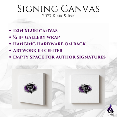 12” x 12” Kink & Ink Signing Canvas