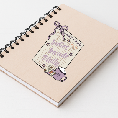 Wood Notebook - Library Card