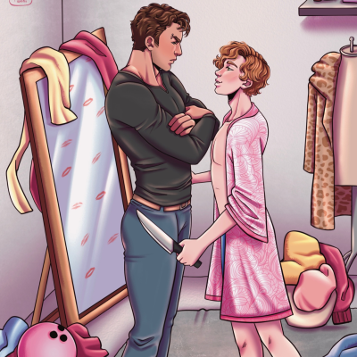 Sweet Wicked Thing SFW Art Print (Vale & Aston flirting 🔪)