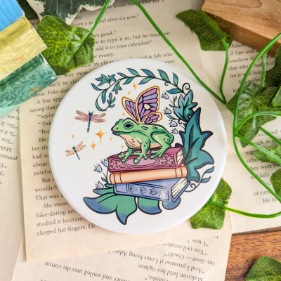 Fairy Frog Ceramic Coaster