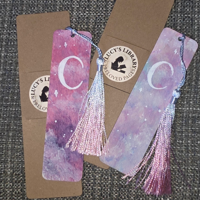 Handpainted Moon Design Bookmark