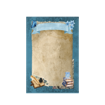 Blue Butterfly 6x9 Autograph Book