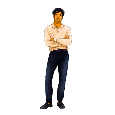 Full Character Sticker - Asher