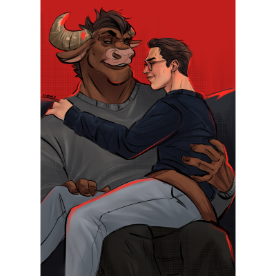 Jamie On Magnus Lap (red)